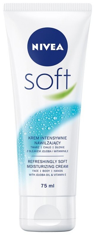NIVEA Soft Krem intensywnie nawilżający z olejkiem jojoba i witaminą E 75 ml