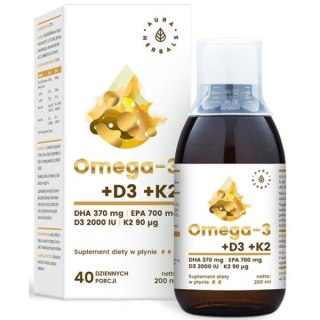 Omega 3 + D3 + K2mk7 suplement diety w płynie 200ml