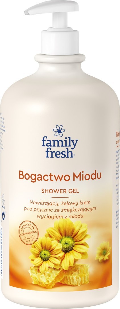 SORAYA Żele pod prysznic Family Fresh BOGACTWO MIODU z pompką 1000ml SORAYA Żele pod prysznic Family Fresh BOGACTWO MIODU z pompką 1000ml