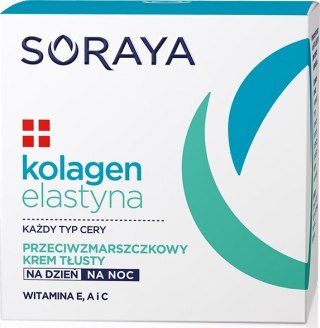 Soraya Kolagen Elastyna Przeciwzmarszczkowy Krem tłusty na dzień i noc 50ml