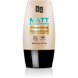 AA Make Up Matt Podkład matująco-wygładzający 103 Light Beige 30ml