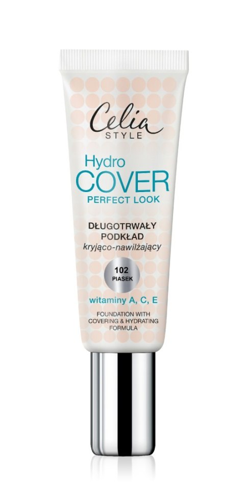 Celia Style Hydro Cover Podkład kryjąco-nawilżający nr 102 piasek 30ml Celia Style Hydro Cover Podkład kryjąco-nawilżający nr 102 piasek 30ml