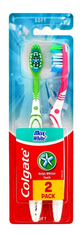 Colgate Szczoteczka MaX White miękka - mix kolorów 1+1gratis