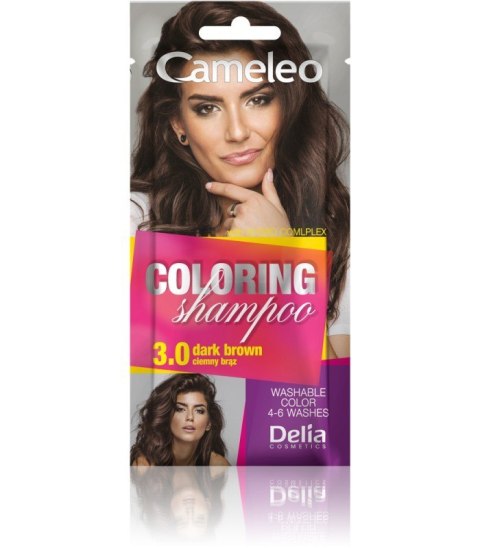 DELIA COSMETICS CAMELEO Szampon koloryzujący nr 3.0 Ciemny Brąz 40ml