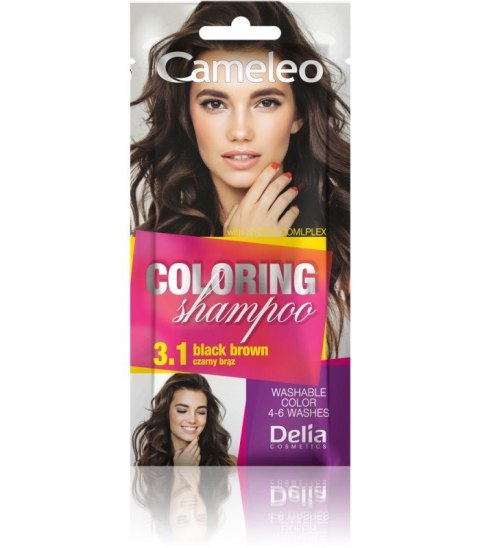 DELIA COSMETICS CAMELEO Szampon koloryzujący nr 3.1 Czarny Brąz 40ml DELIA COSMETICS CAMELEO Szampon koloryzujący nr 3.1 Czarny Brąz 40ml