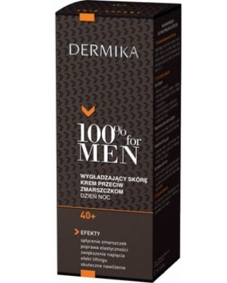 Dermika 100% for Men Krem 40+ wygładzający na dzień i noc 50ml