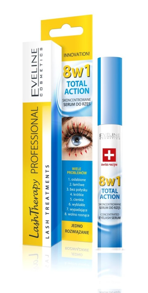 EVELINE Lash Therapy Professional Skoncentrowane serum do rzęs Total Action 10 ml