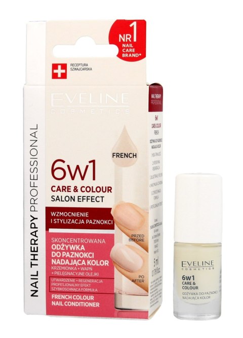 EVELINE Nail Therapy Professional Skoncentrowana odżywka do paznokci nadająca kolor - French 5 ml EVELINE Nail Therapy Professional Skoncentrowana odżywka do paznokci nadająca kolor - French 5 ml