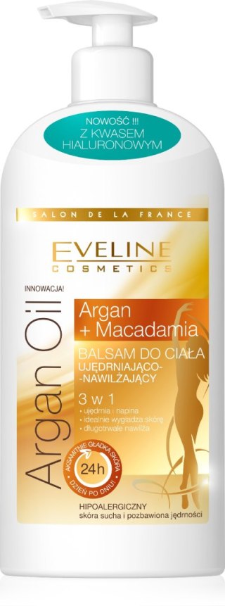 EVELINE Salon De La France Balsam do ciała ujędrniająco-nawilżający 3w1 Argan Oil & Macadamia 350 ml