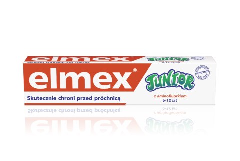 Elmex Pasta do zębów dla dzieci Junior 6-12 lat DUO druga 50% 75mlx2