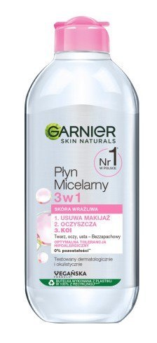 Garnier Essentials Płyn micelarny do cery wrażliwej 3w1 400ml Garnier Essentials Płyn micelarny do cery wrażliwej 3w1 400ml