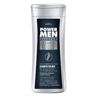 JOANNA Power Men Szampon niwelujący siwiznę 200 ml