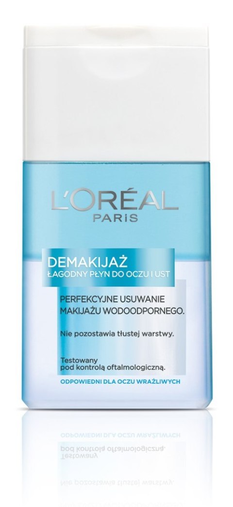 LOREAL Demakijaż Płyn do demakijażu oczu i ust- dwufazowy 125 ml LOREAL Demakijaż Płyn do demakijażu oczu i ust- dwufazowy 125 ml
