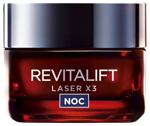 LOREAL Revitalift Laser x3 Krem anti-aging o potrójnym działaniu na noc 50 ml