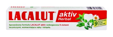 Lacalut Pasta do zębów Activ Herbal 75 ml Lacalut Pasta do zębów Activ Herbal 75 ml