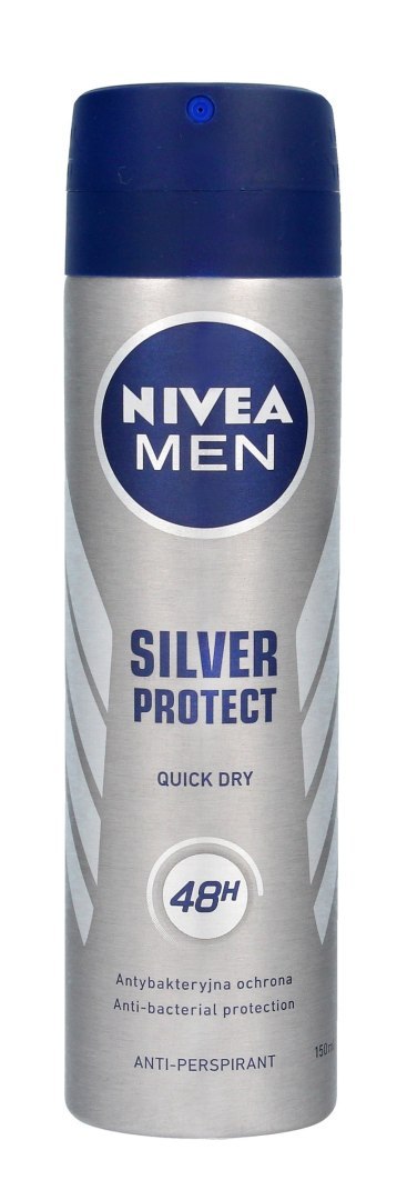 NIVEA MEN Antyperspirant w sprayu Silver Protect 150 ml NIVEA MEN Antyperspirant w sprayu Silver Protect 150 ml