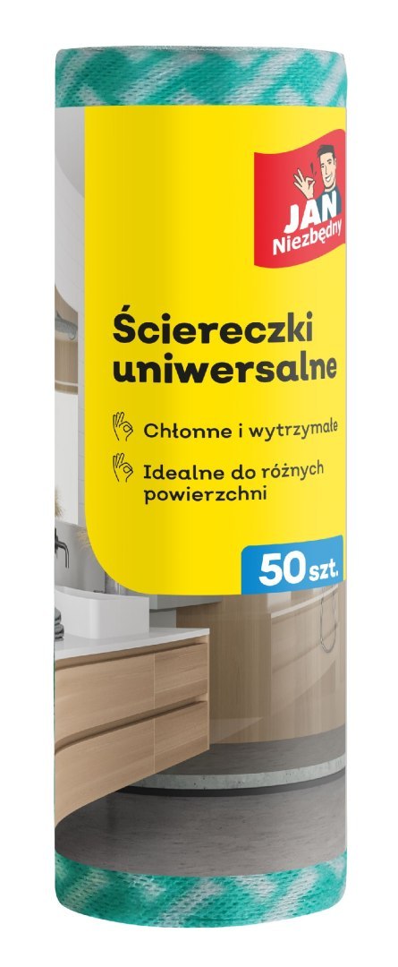 Sarantis Jan Niezbędny Ściereczki na rolce kolorowe 50szt Sarantis Jan Niezbędny Ściereczki na rolce kolorowe 50szt