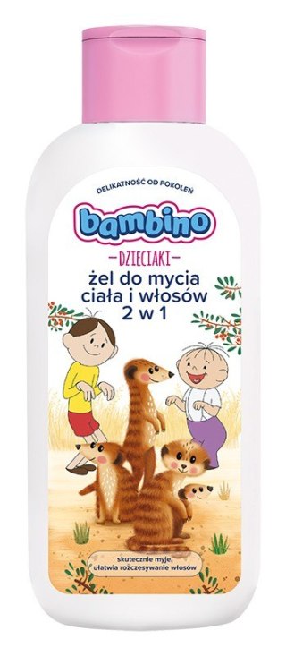 BAMBINO Dzieciaki Żel do mycia ciała i włosów 2w1 edycja limitowana z Bolkiem i Lolkiem - surykatki 400 ml