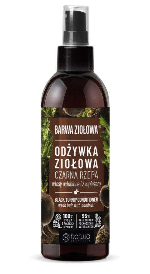 BARWA Ziołowa Odżywka do włosów Czarna Rzepa - włosy osłabione i z łupieżem 250ml