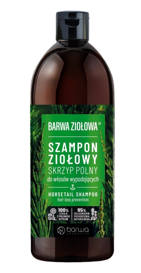 BARWA Ziołowa Szampon do włosów Skrzyp Polny - włosy wypadające 480ml