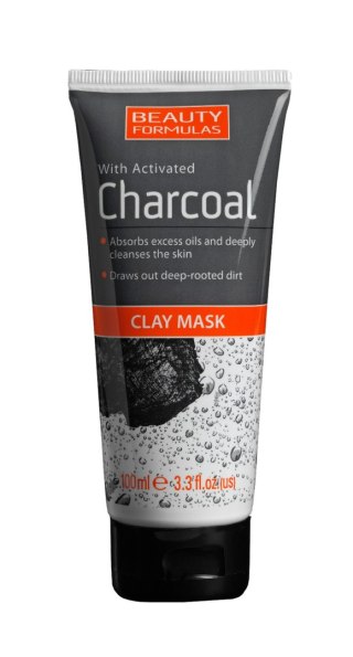 Beauty Formulas Charcoal Maseczka z glinką głęboko oczyszczająca z aktywnym węglem 100ml