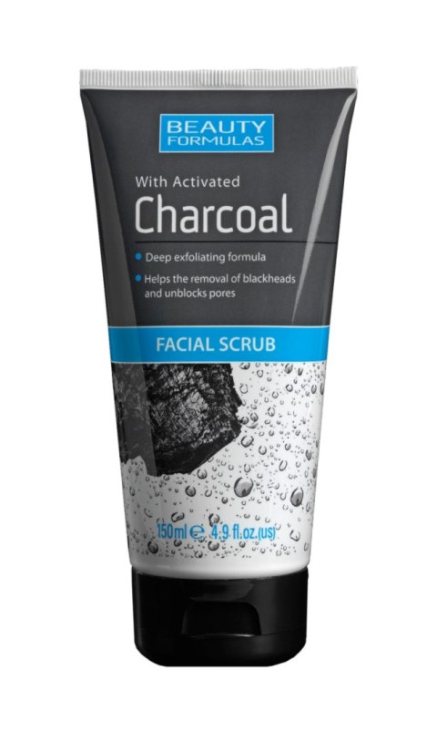 Beauty Formulas Charcoal Peeling do twarzy głęboko oczyszczający z aktywnym węglem 150ml