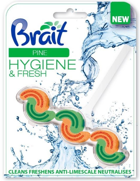 Brait Hygiene & Fresh Kostka toaletowa 2-fazowa do WC Pine 45g