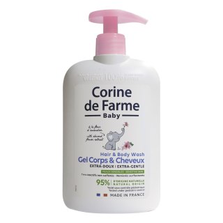 Corine de Farme BeBe Extra delikatny żel do mycia ciała i włosów 2w1 migdałowy 500ml