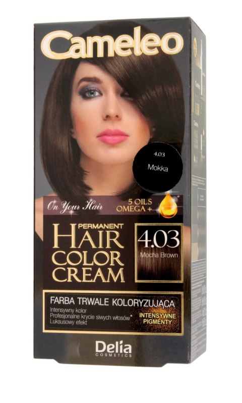 DELIA COSMETICS CAMELEO OMEGA Farba permanentna 4.03 Mocha Brown DELIA COSMETICS CAMELEO OMEGA Farba permanentna 4.03 Mocha Brown