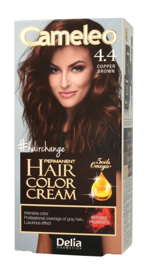 DELIA COSMETICS CAMELEO OMEGA Farba permanentna 4.4 Copper Brown DELIA COSMETICS CAMELEO OMEGA Farba permanentna 4.4 Copper Brown
