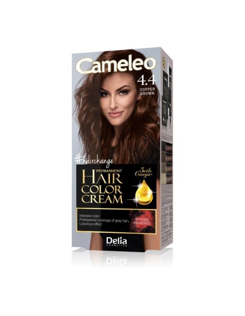 DELIA COSMETICS CAMELEO OMEGA Farba permanentna 4.4 Copper Brown DELIA COSMETICS CAMELEO OMEGA Farba permanentna 4.4 Copper Brown