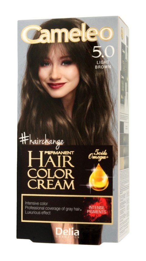 DELIA COSMETICS CAMELEO OMEGA Farba permanentna 5.0 Light Brown DELIA COSMETICS CAMELEO OMEGA Farba permanentna 5.0 Light Brown