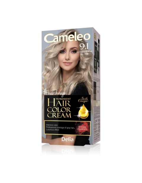 DELIA COSMETICS CAMELEO OMEGA Farba permanentna 9.1 Ultimate Ash Blond DELIA COSMETICS CAMELEO OMEGA Farba permanentna 9.1 Ultimate Ash Blond