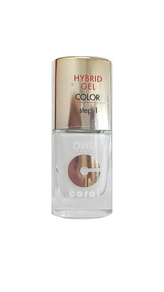 DELIA COSMETICS Coral Hybrid Gel Emalia do paznokci nr 25 Biały 11ml