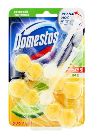 DOMESTOS Power 5 Lime Duo Kostka zapachowa do WC z koszykiem 1 op. - 2 x 55 g