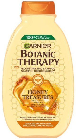 GARNIER Botanic Therapy Szampon odbudowujący Honey Treasures do włosów zniszczonych i łamliwych - 400 ml