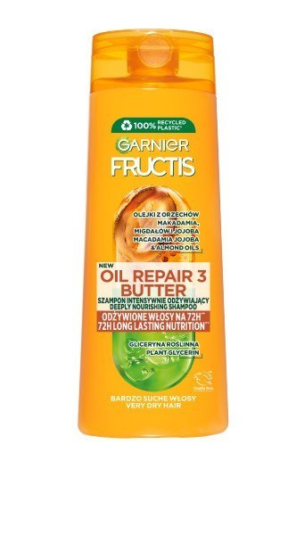 GARNIER Fructis Oil Repair 3 Butter Szampon do włosów bardzo suchych i zniszczonych 400 ml