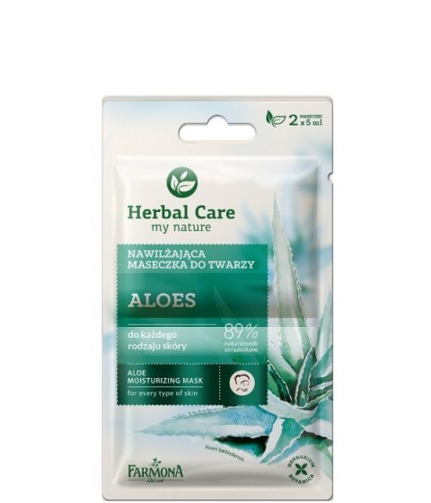 HERBAL CARE Maseczka nawilżająca do twarzy Aloes 2 x 5 g