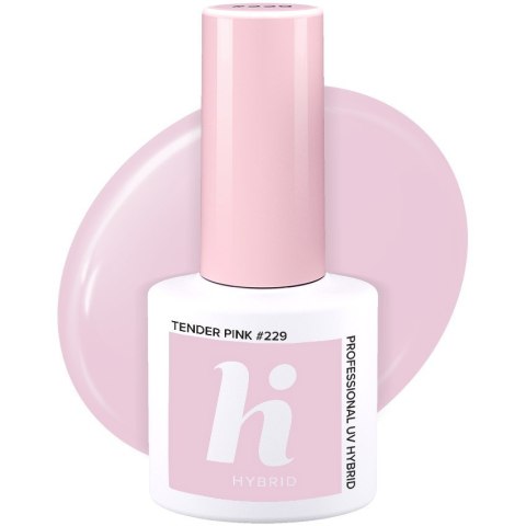 HI HYBRID Lakier hybrydowy Date #229 Tender Pink 5 ml HI HYBRID Lakier hybrydowy Date #229 Tender Pink 5 ml