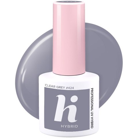 HI HYBRID Lakier hybrydowy Date #424 Clear Grey 5 ml HI HYBRID Lakier hybrydowy Date #424 Clear Grey 5 ml