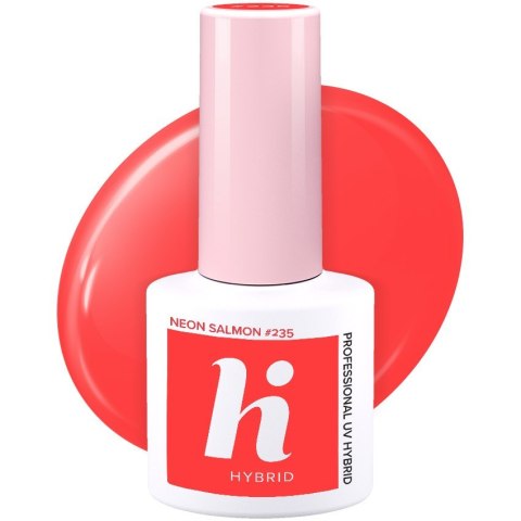 HI HYBRID Lakier hybrydowy Sport #235 Neon Salmon 5 ml HI HYBRID Lakier hybrydowy Sport #235 Neon Salmon 5 ml