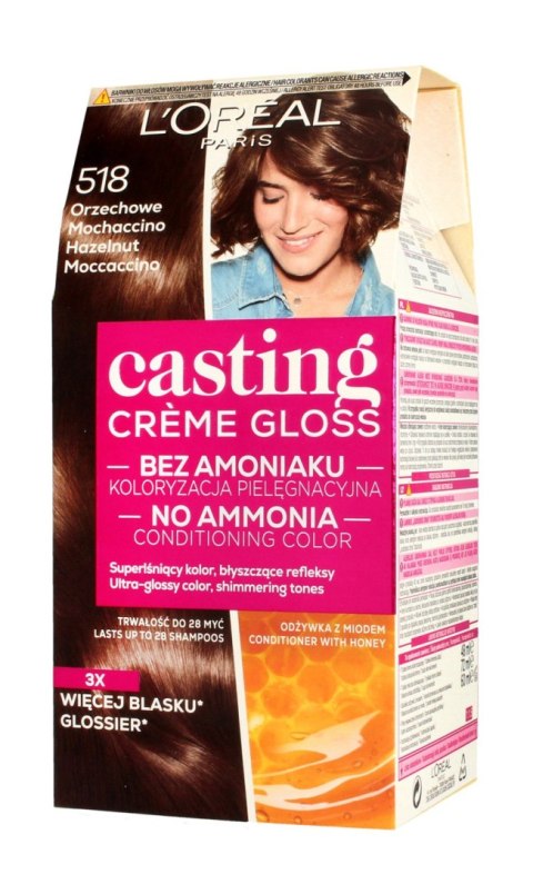 LOREAL Casting Creme Gloss Krem koloryzujący nr 518 Orzechowe Mochaccino 1op. LOREAL Casting Creme Gloss Krem koloryzujący nr 518 Orzechowe Mochaccino 1op.