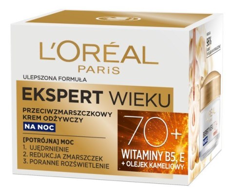 LOREAL Ekspert Wieku 70+ Przeciwzmarszczkowy Krem odżywczy na noc 50 ml LOREAL Ekspert Wieku 70+ Przeciwzmarszczkowy Krem odżywczy na noc 50 ml