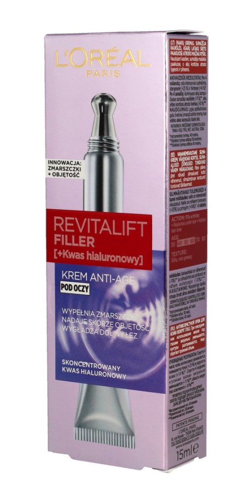 LOREAL Revitalift Filler Krem anti-age pod oczy 15 ml