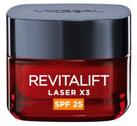 LOREAL Revitalift Laser x3 Krem anti-aging SPF25 na dzień o potrójnym działaniu 50 ml