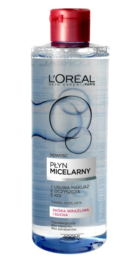 Loreal Skin Expert Płyn micelarny - cera sucha i wrażliwa 400ml