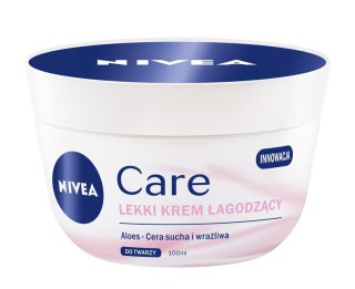 NIVEA Care Lekki krem łagodzący do cery suchej i wrażliwej 100 ml