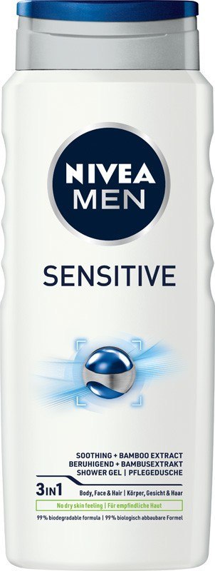 NIVEA MEN Żel pod prysznic 3w1 Sensitive 500 ml