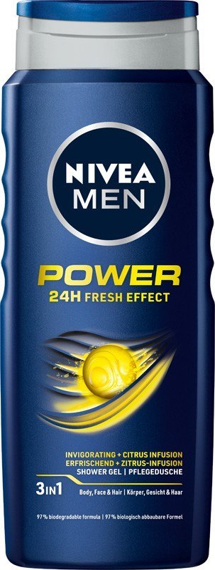 NIVEA MEN Żel pod prysznic Power 24H Fresh Effect 500 ml