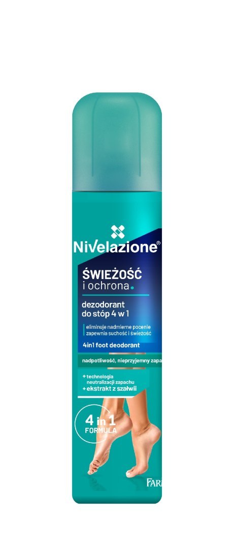 NIVELAZIONE Dezodorant do stóp dla kobiet 4w1 Świeżość i ochrona 180 ml